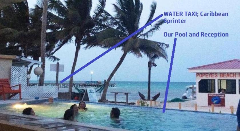 Beach Club Budget Rooms At Popeyes Caye Caulker Exterior photo